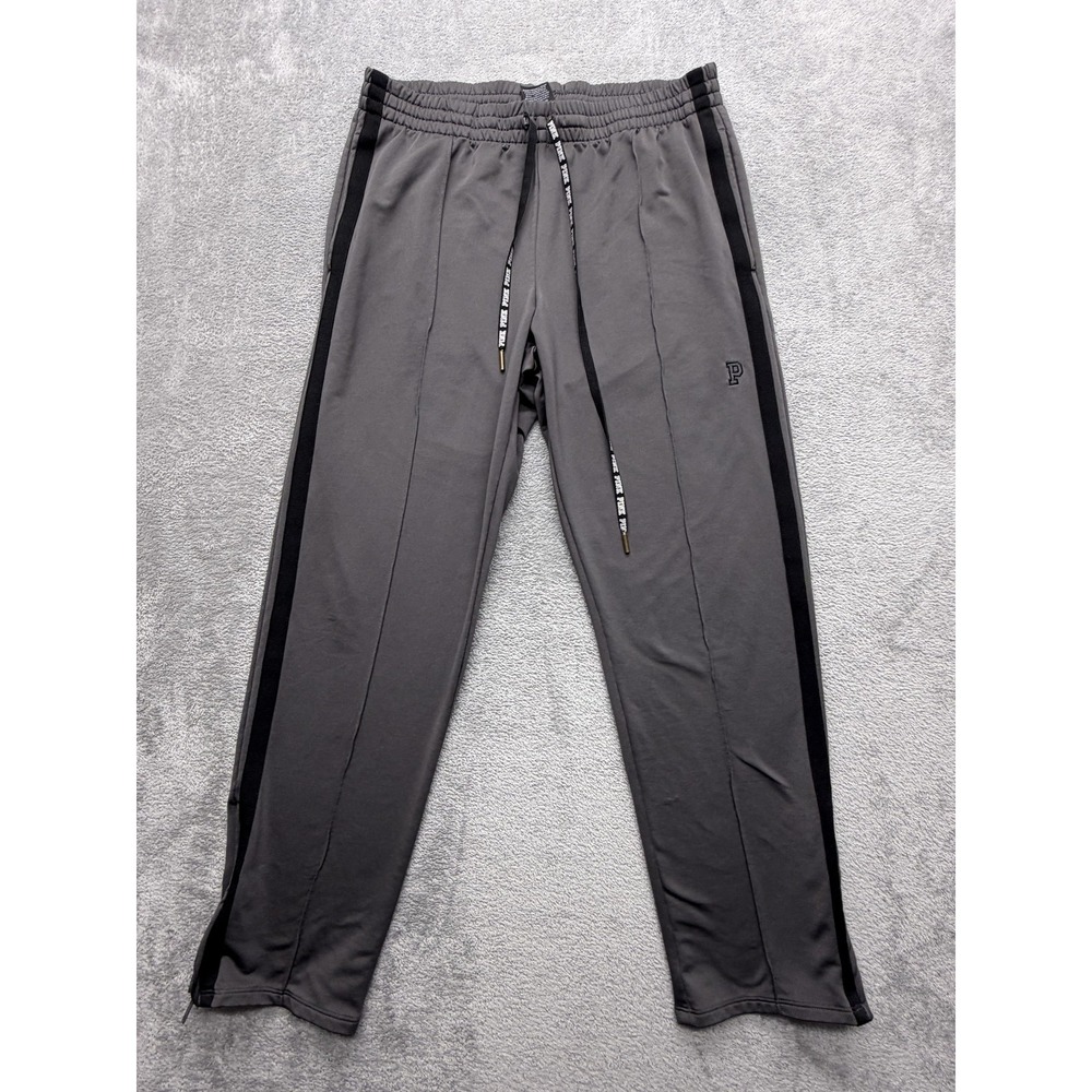 PINK ACTIVE Pants Womens L Gray Jogger Tapered Elastic Waist Pockets Stretch